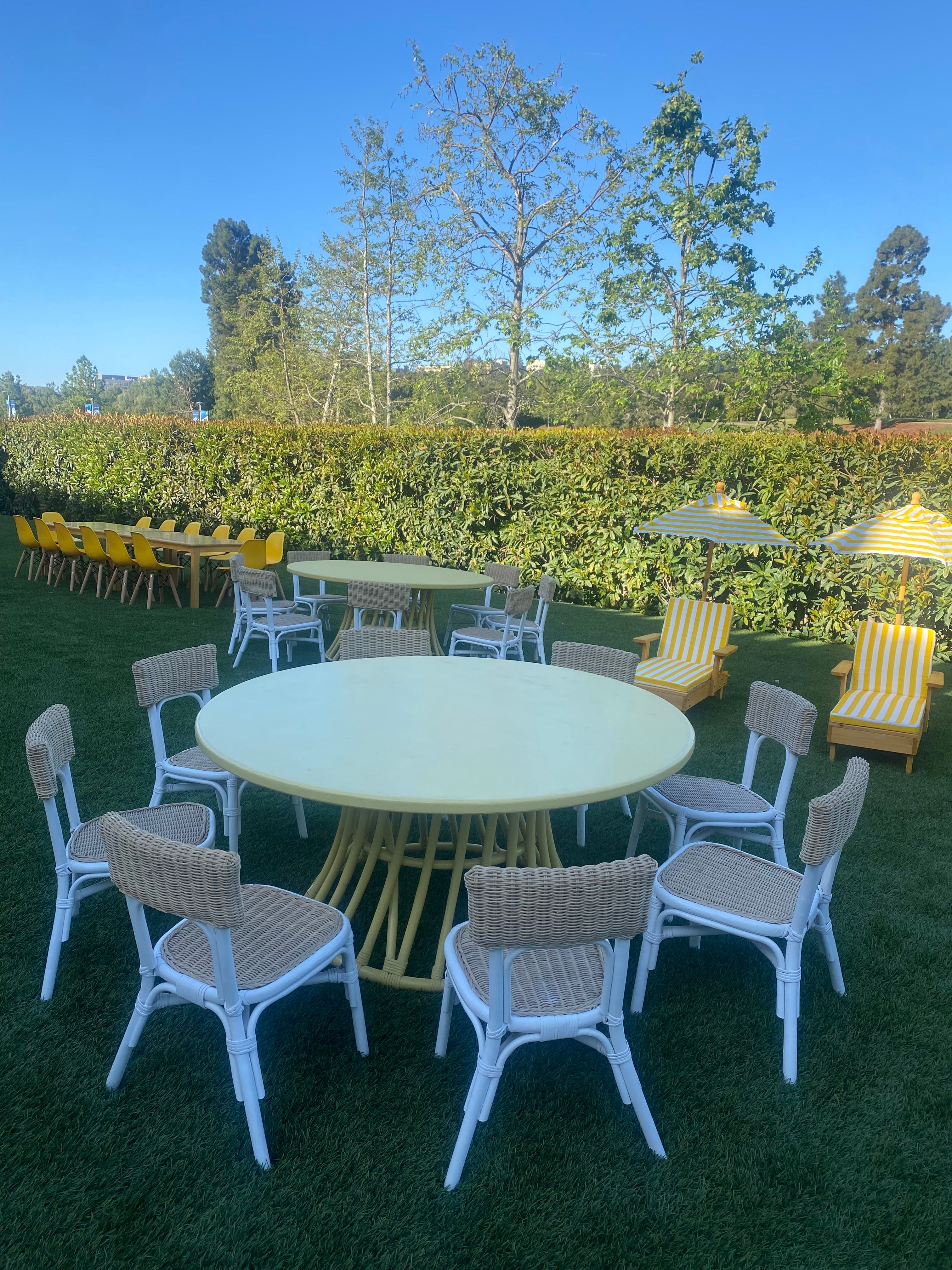 Kids White Bamboo Rattan Chair