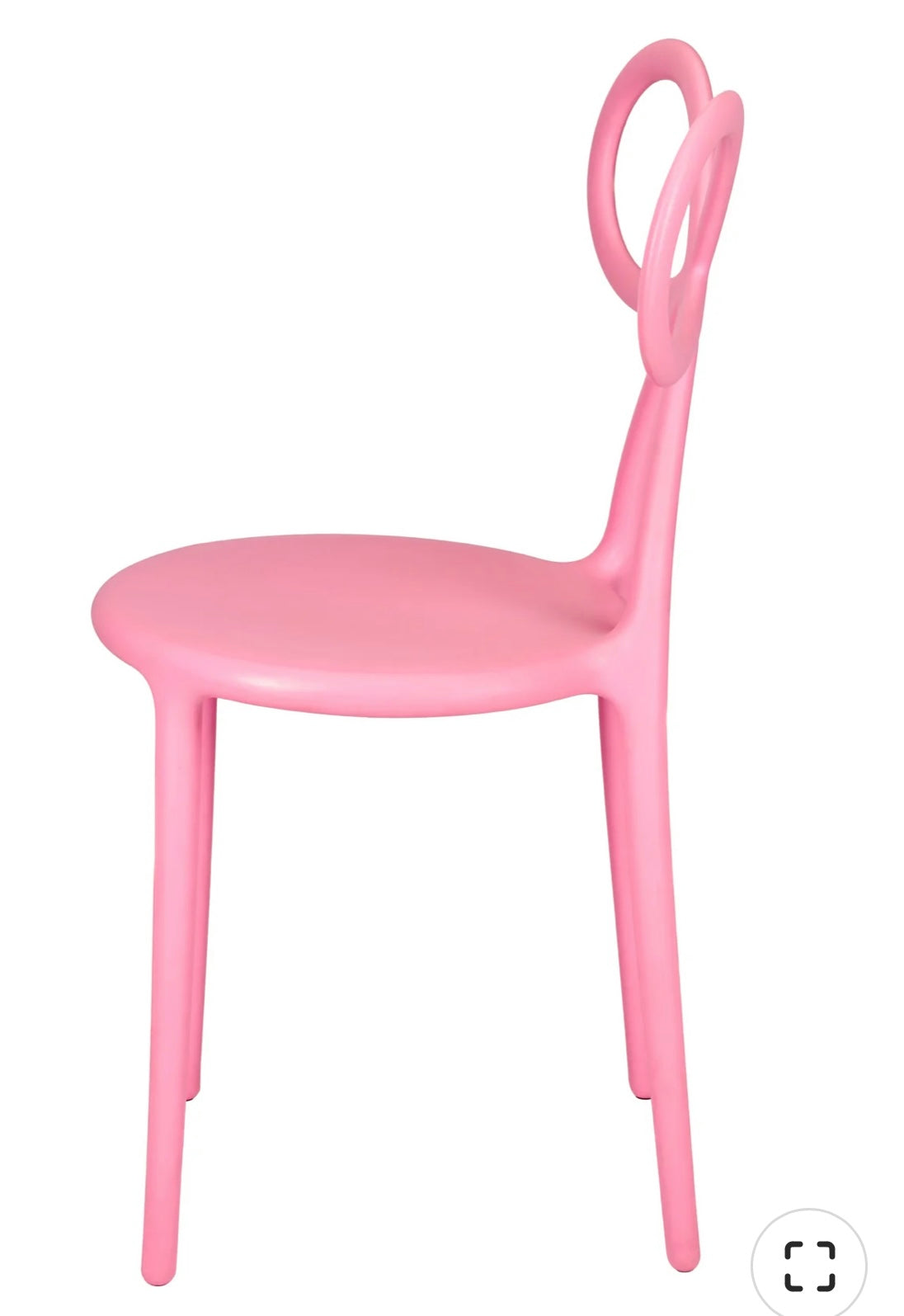 Kids Light Pink Resin Bow Chair