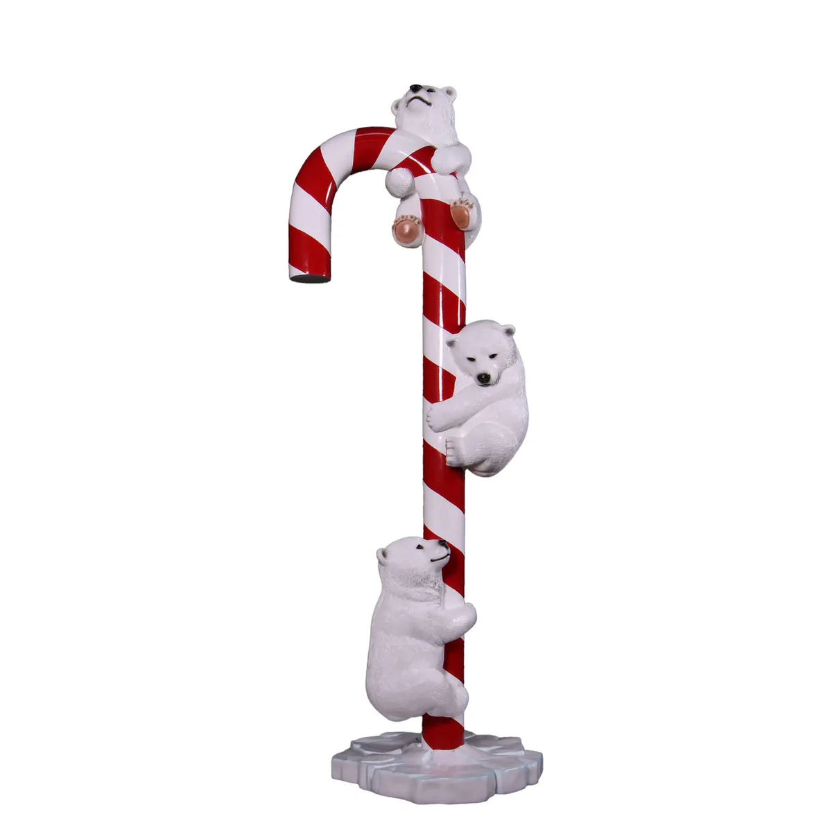 Polar Bears Climbing Candy Cane
