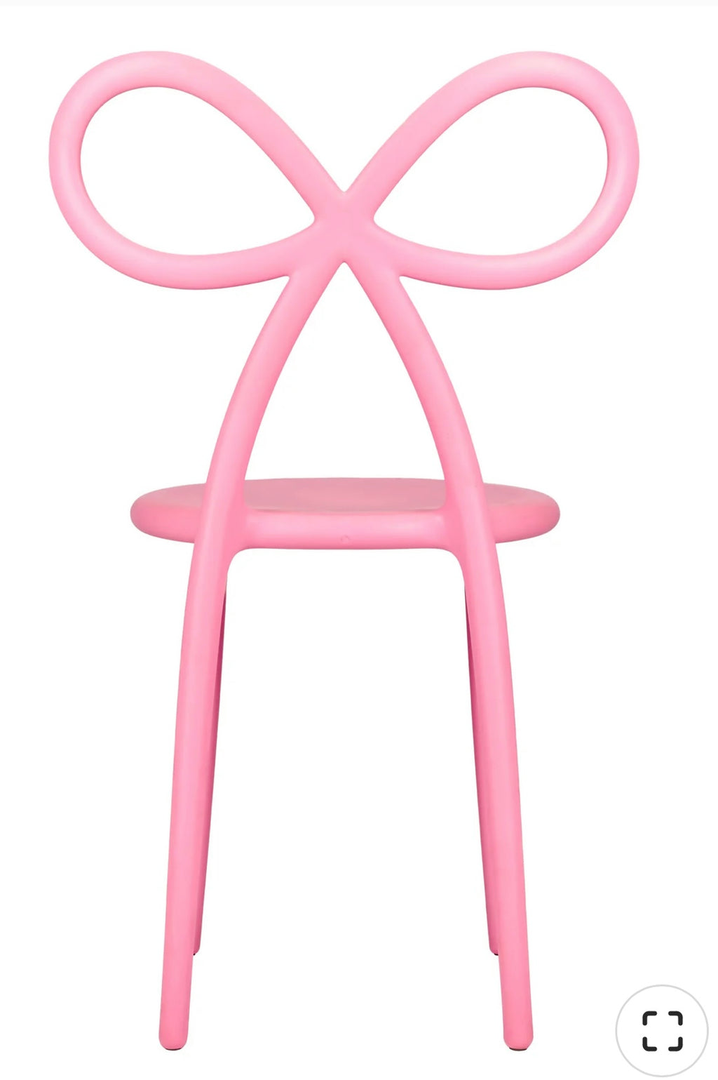 Kids Light Pink Resin Bow Chair