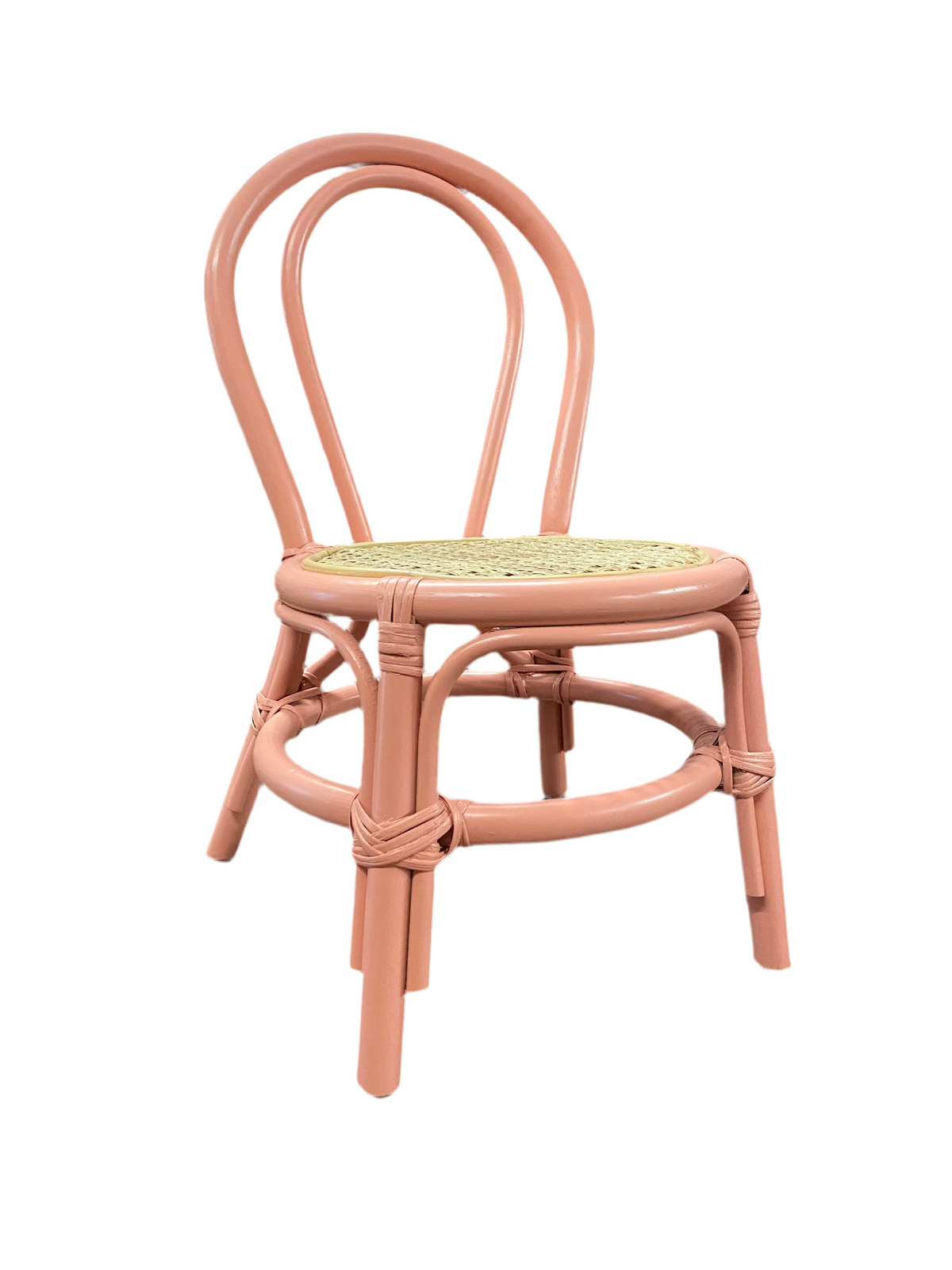 Kids Peach Rattan Chair