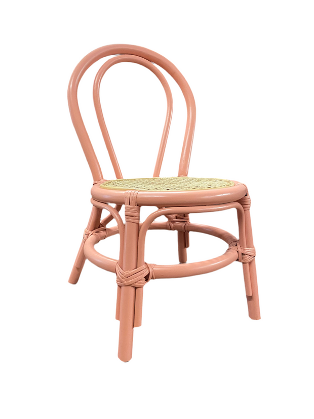 Kids Peach Rattan Chair