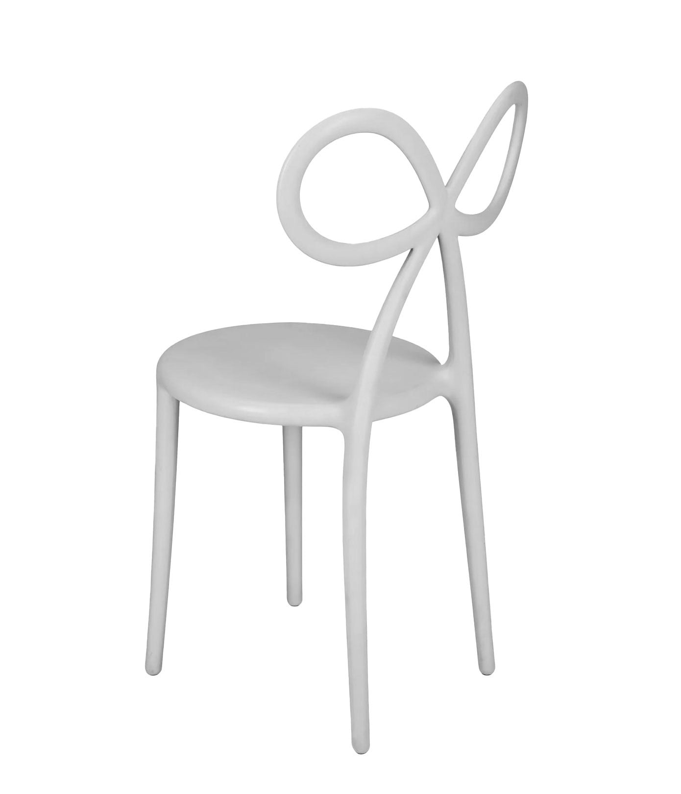 Kids White Resin Bow Chair