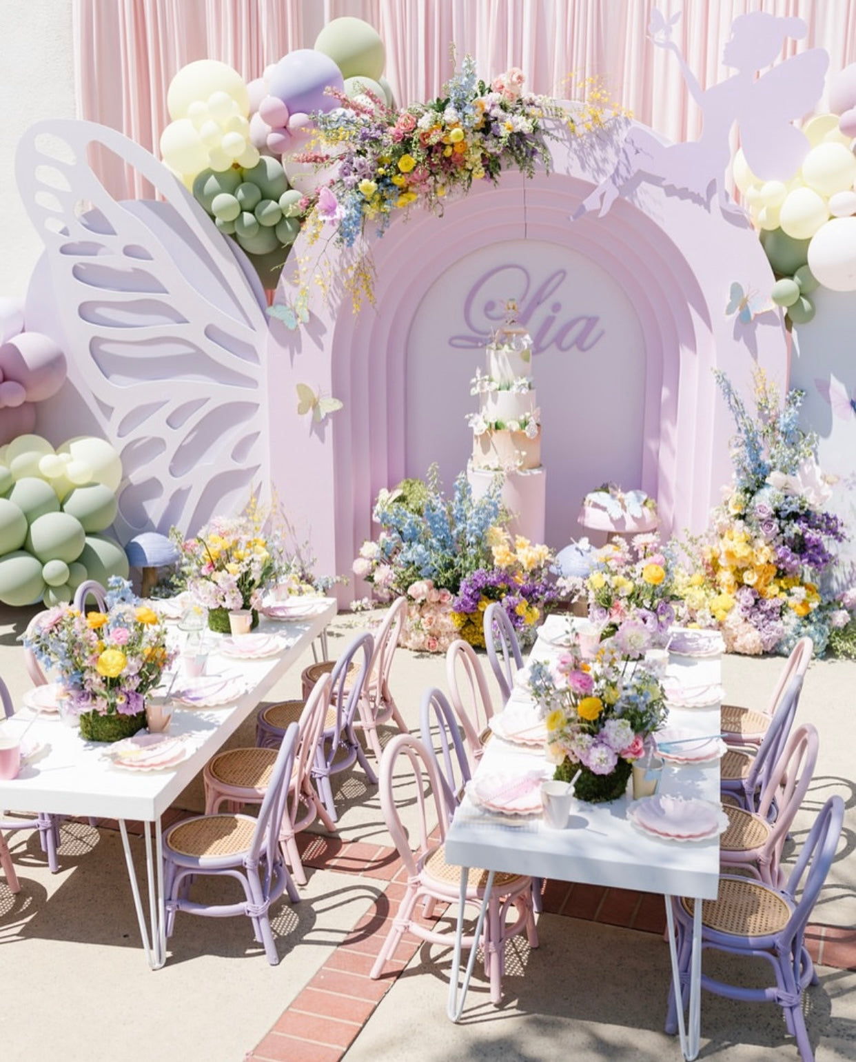 Kids Light Pink Rattan Chair