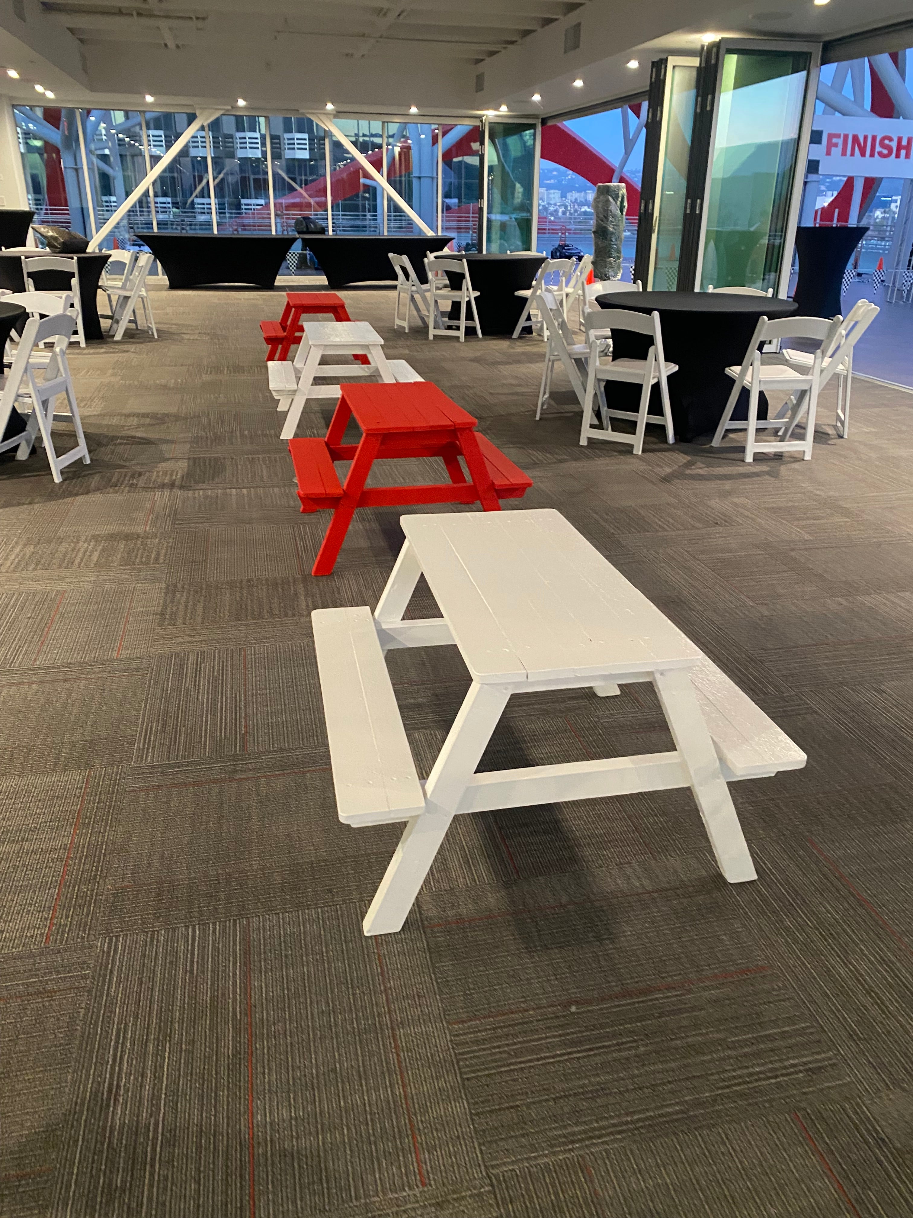 Kids Red Picnic Table