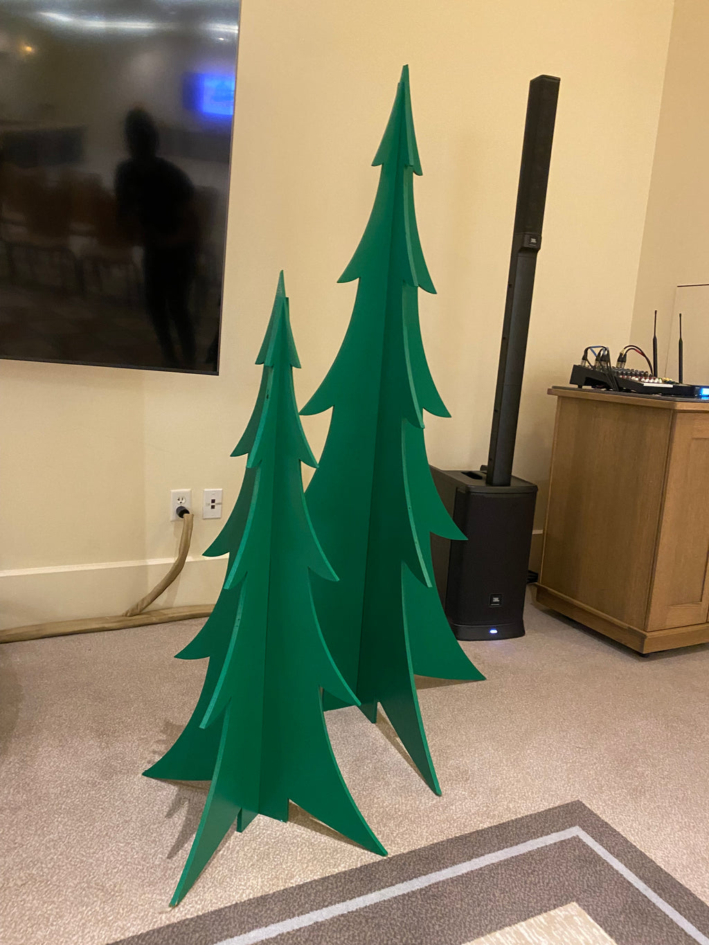 4 Foot Green Christmas Wood Tree