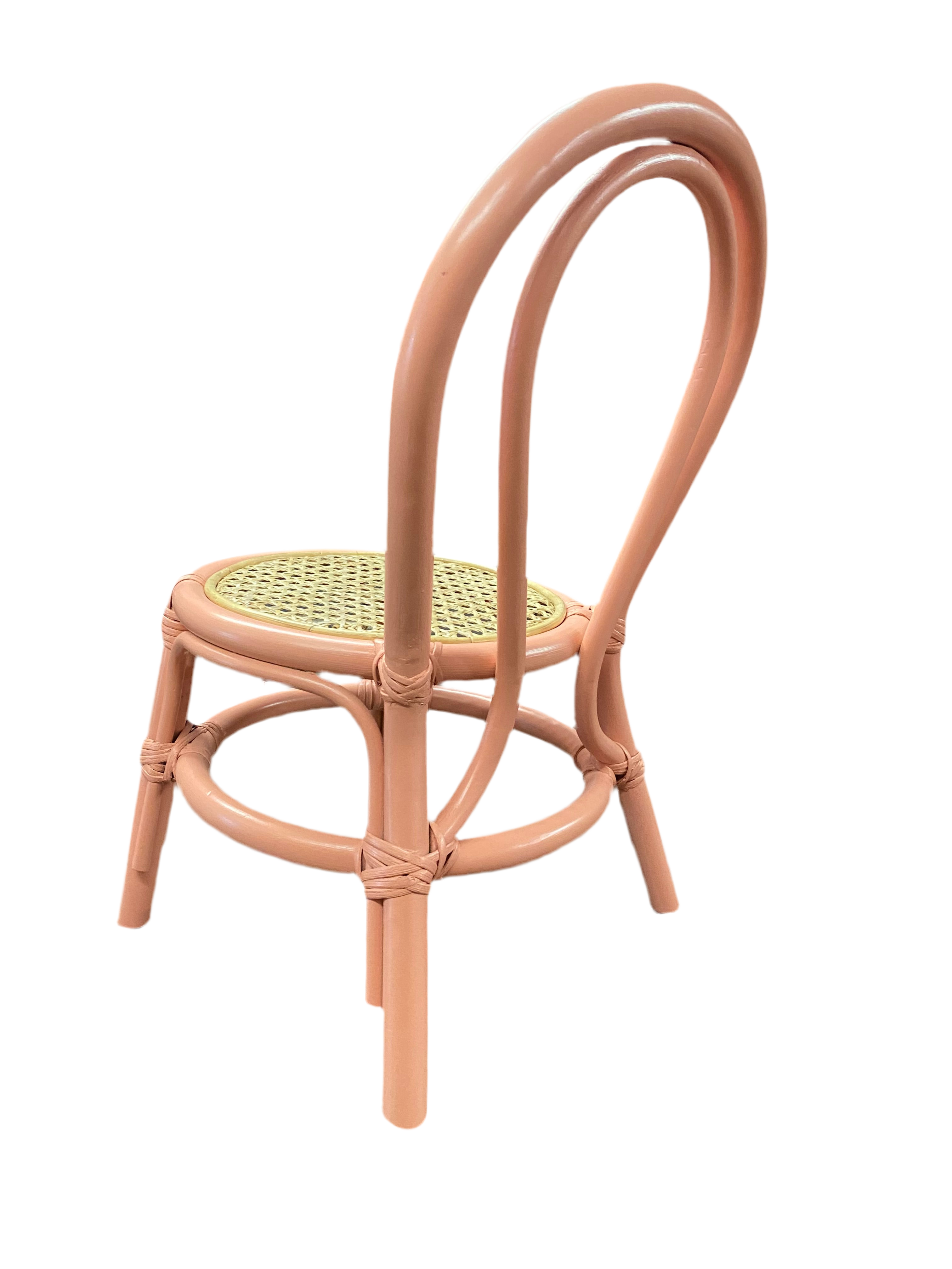 Kids Peach Rattan Chair