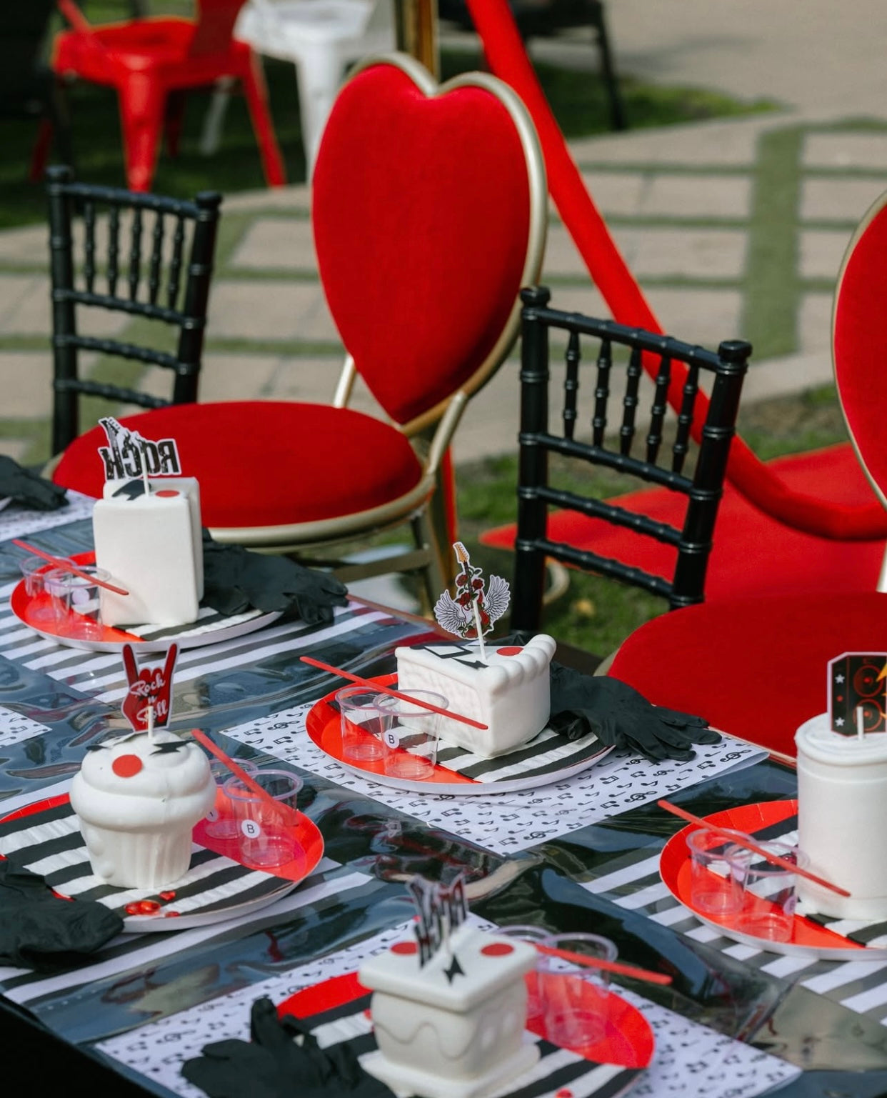 Kids Modern Black Table With White Metal Legs