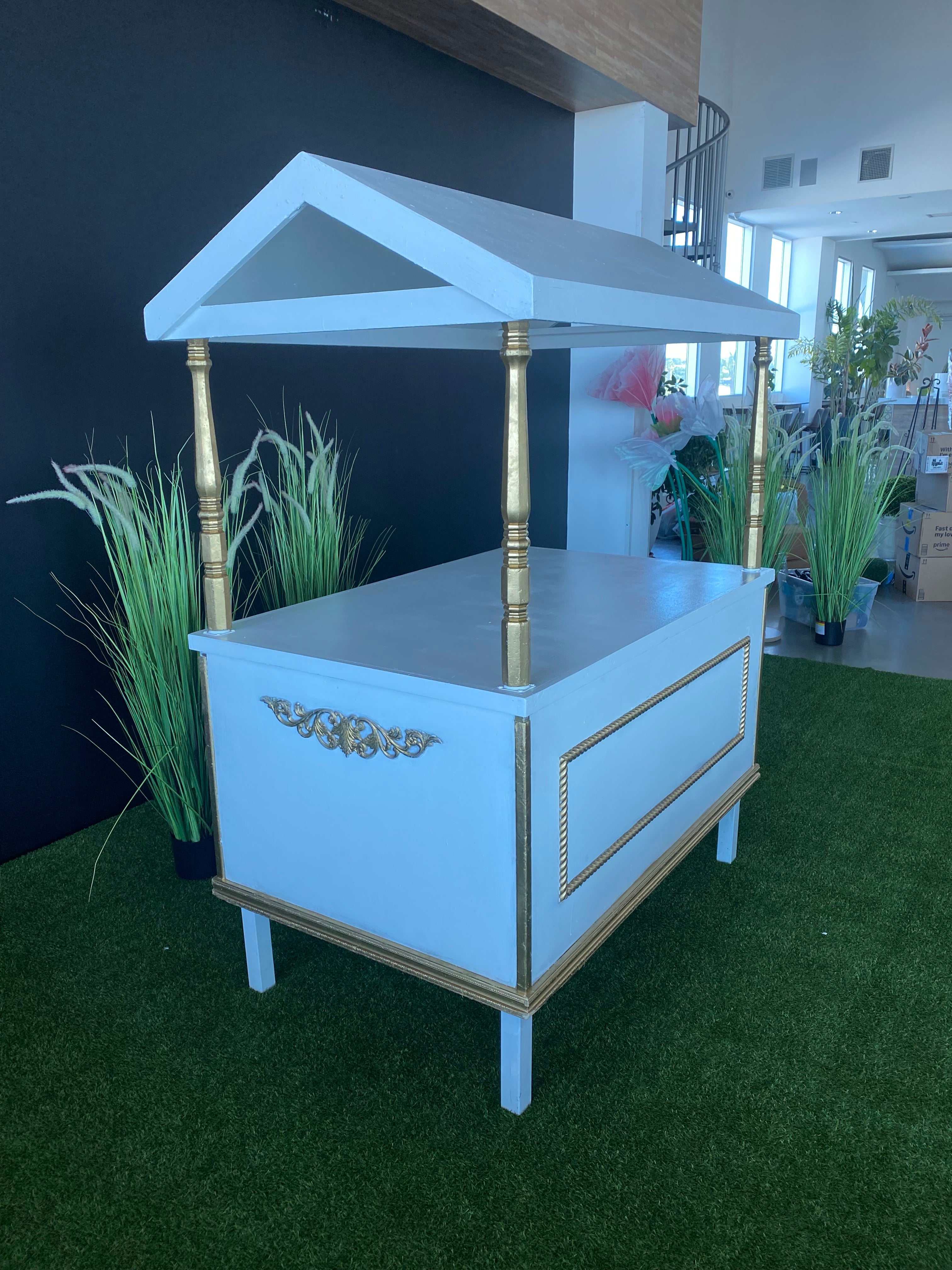 White & Gold Dessert Cart