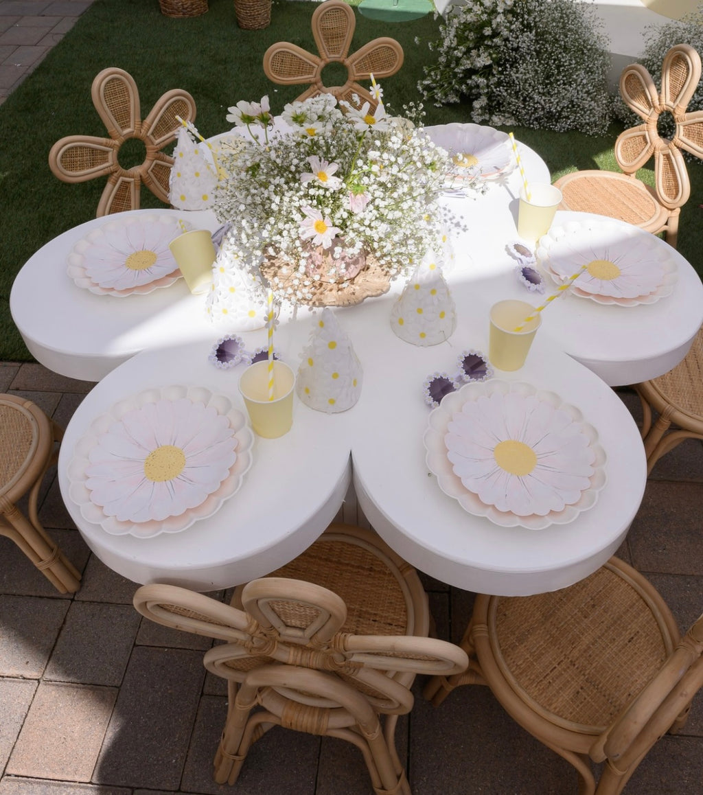 Kids White Flower Table