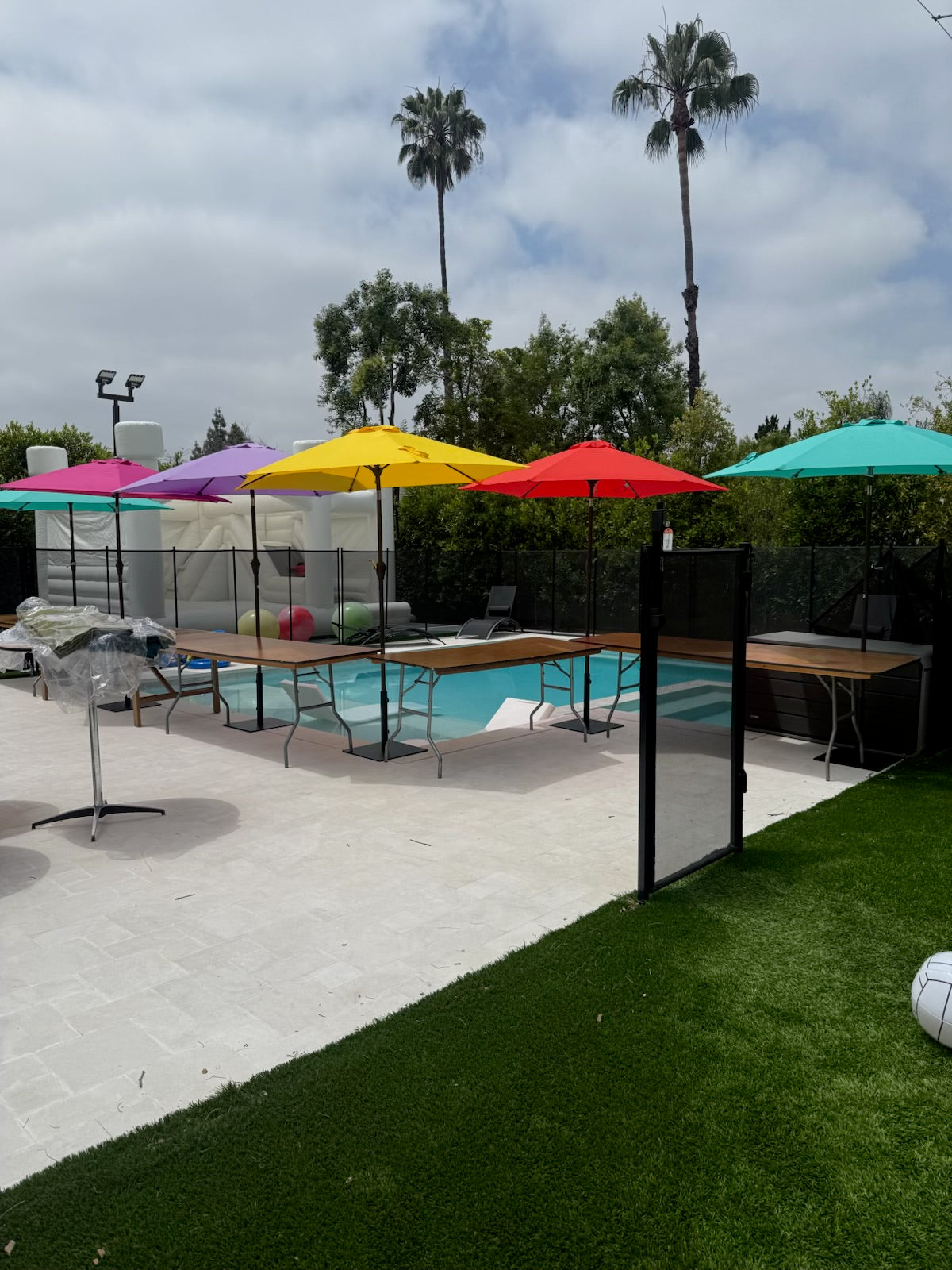 Hot Pink Umbrella With Base