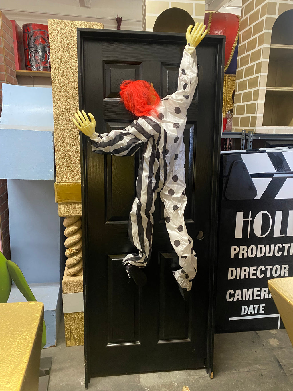 Clown Climbing Door