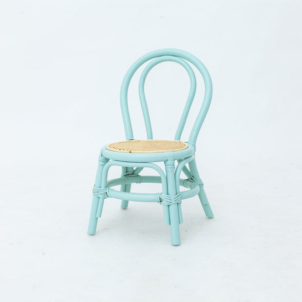 Kids Light Blue Rattan Chair