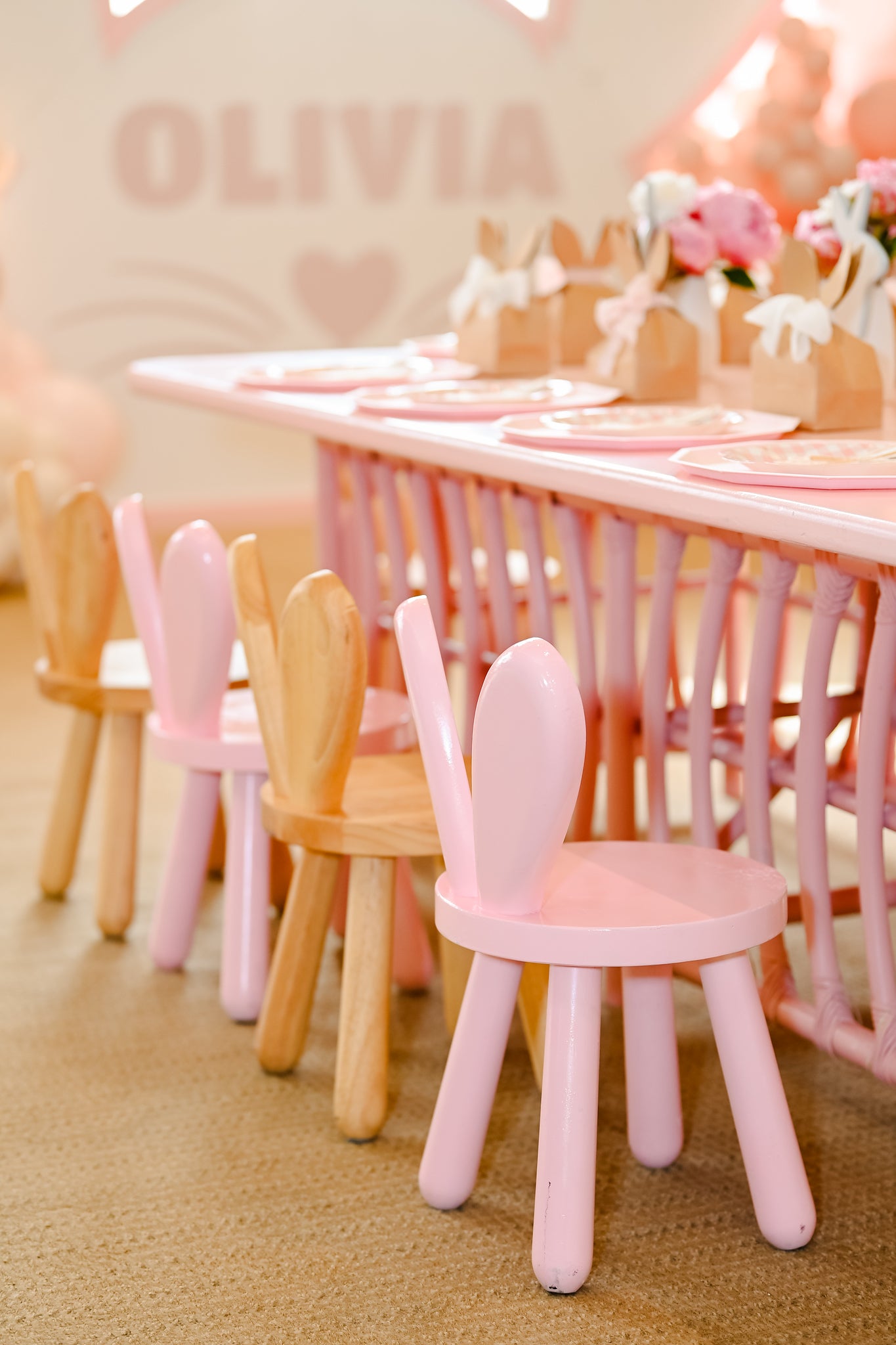 Kids Natural Bunny Chair