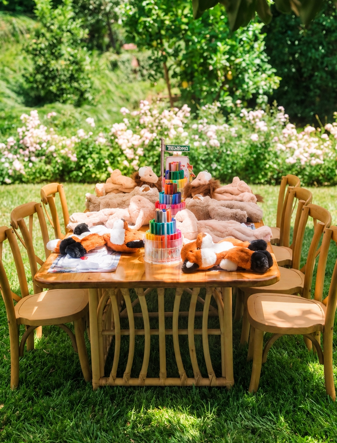 Kids Brown Cross Back Chair