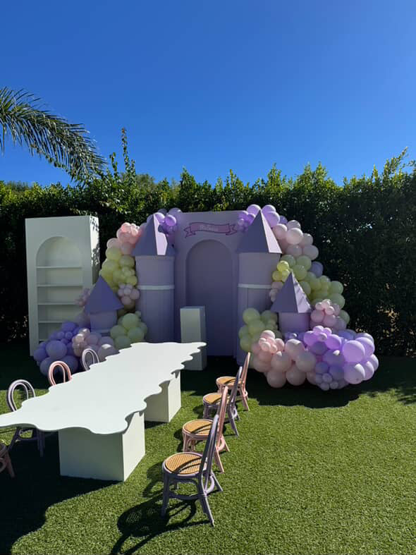 Kids Lavender Rattan Chair