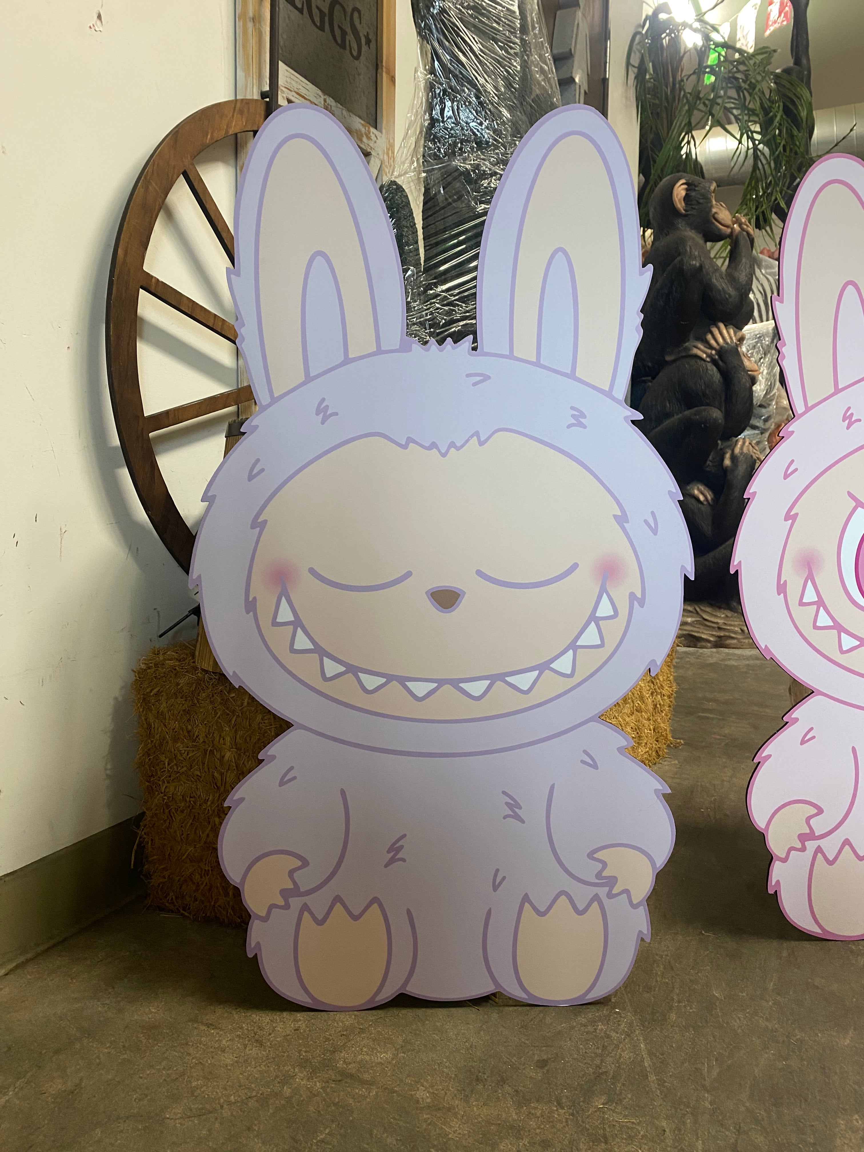 Lavender Labubu Wood Cut Out Standee