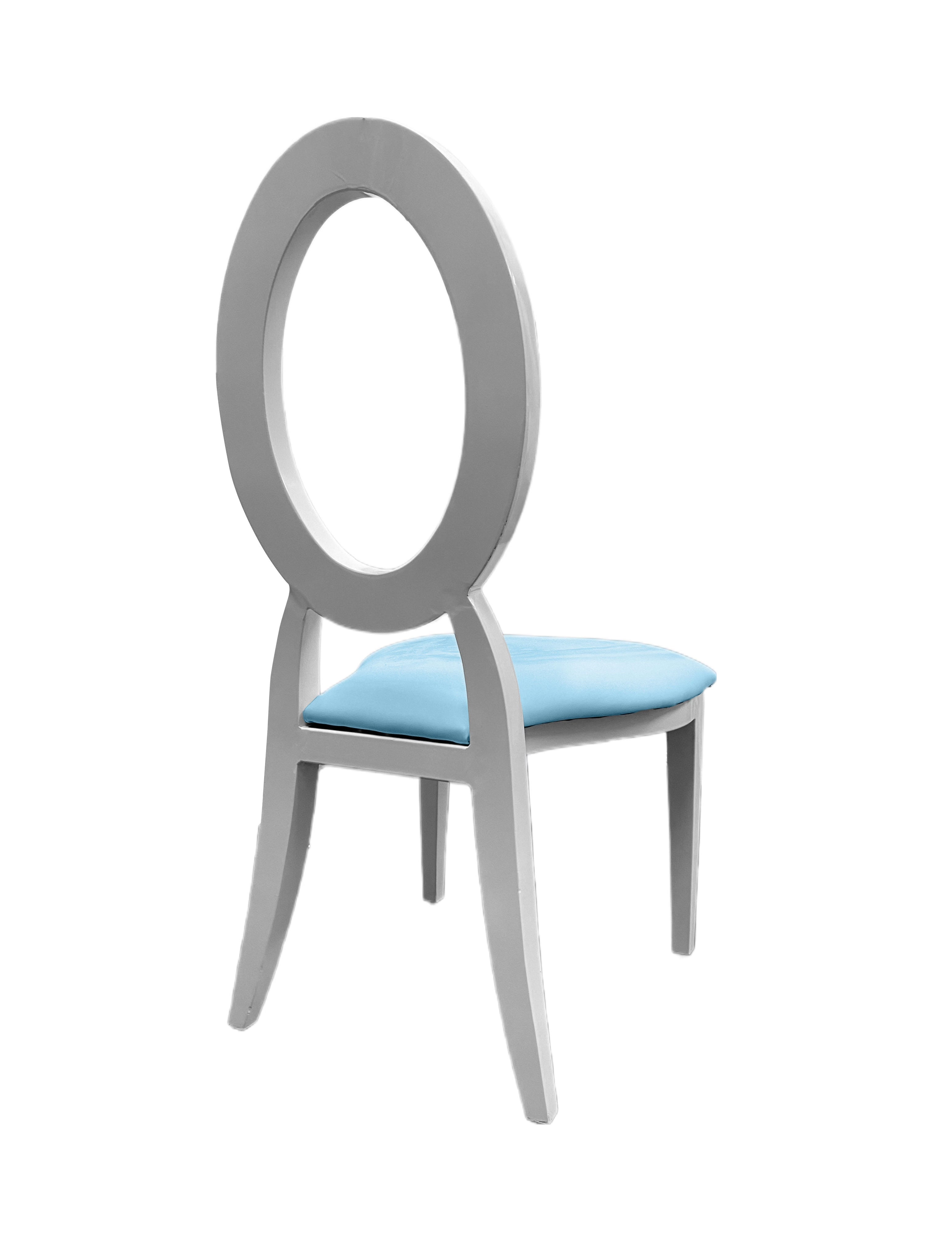 Kids Blue & White Washington Chair