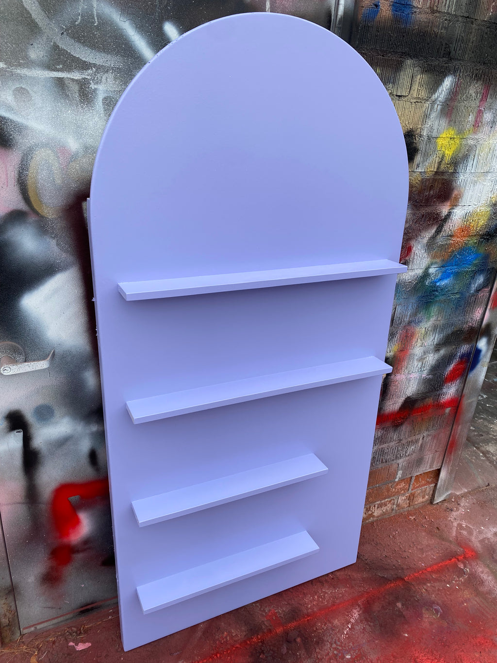 Lavender Arch Shelf Display Wall