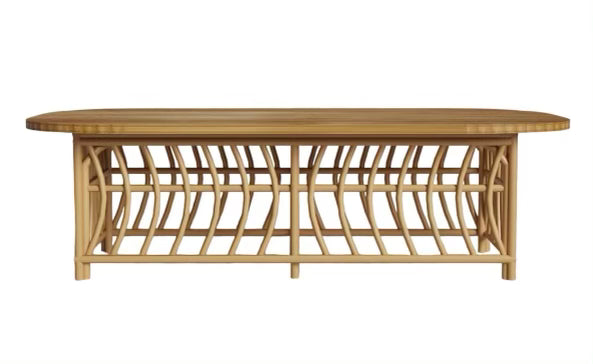 Kids Natural Rattan Rectangular Table