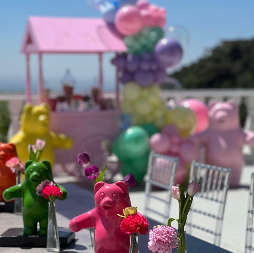 Mini Hot Pink Gummy Bear Centerpiece