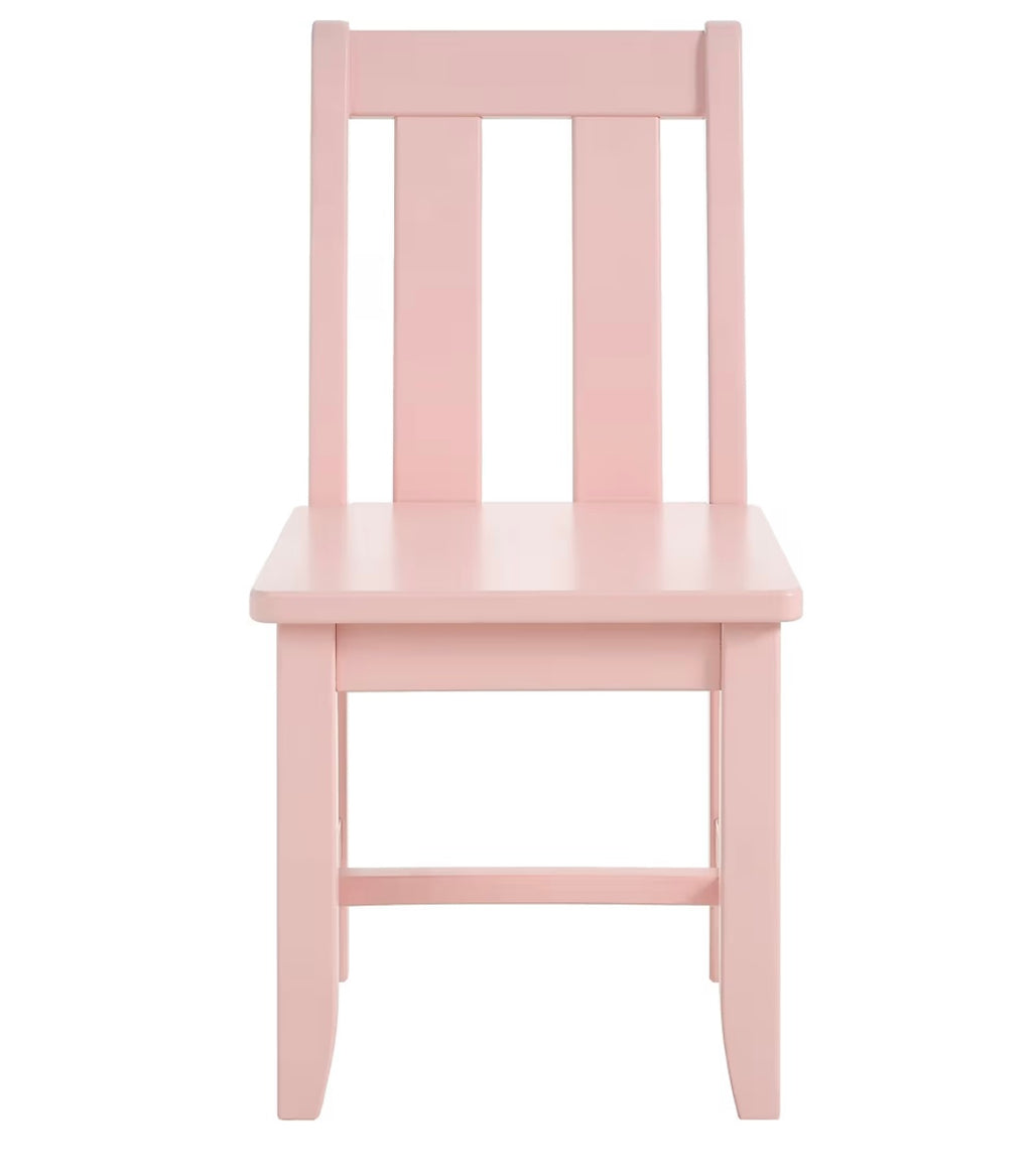 Kids Light Pink Wood Chair