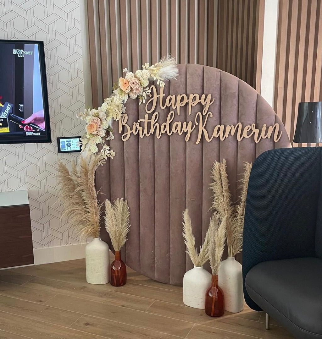 Pink Velvet Circle Backdrop