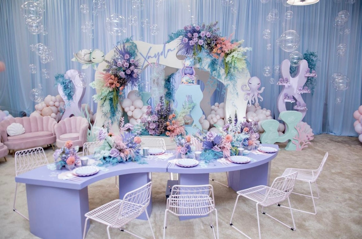 Kids Lavender Serpentine Table