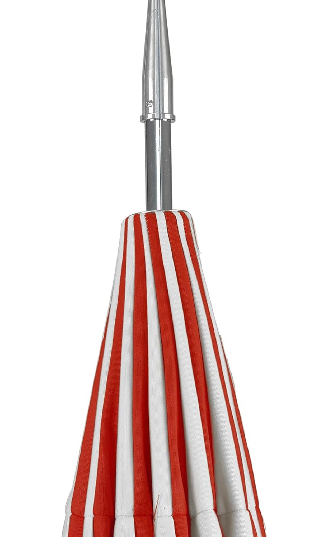 Large Red & White Umbrella With Base
