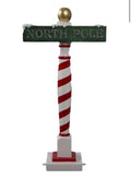 Small Green North Pole Sign