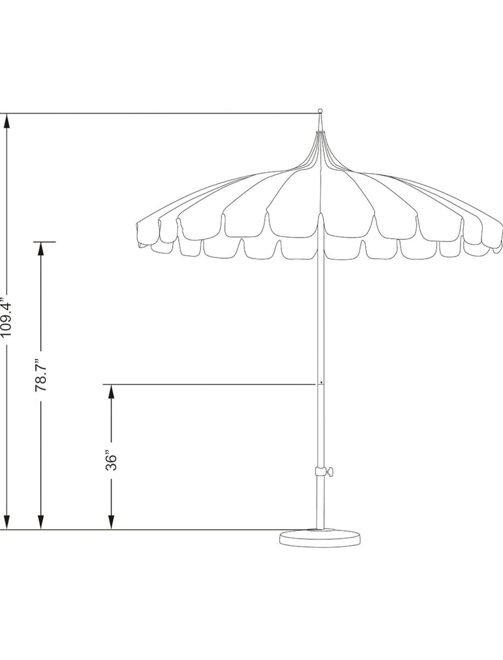 Large Red & White Umbrella With Base