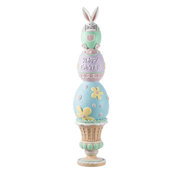 Pastel Happy Easter Egg Tower