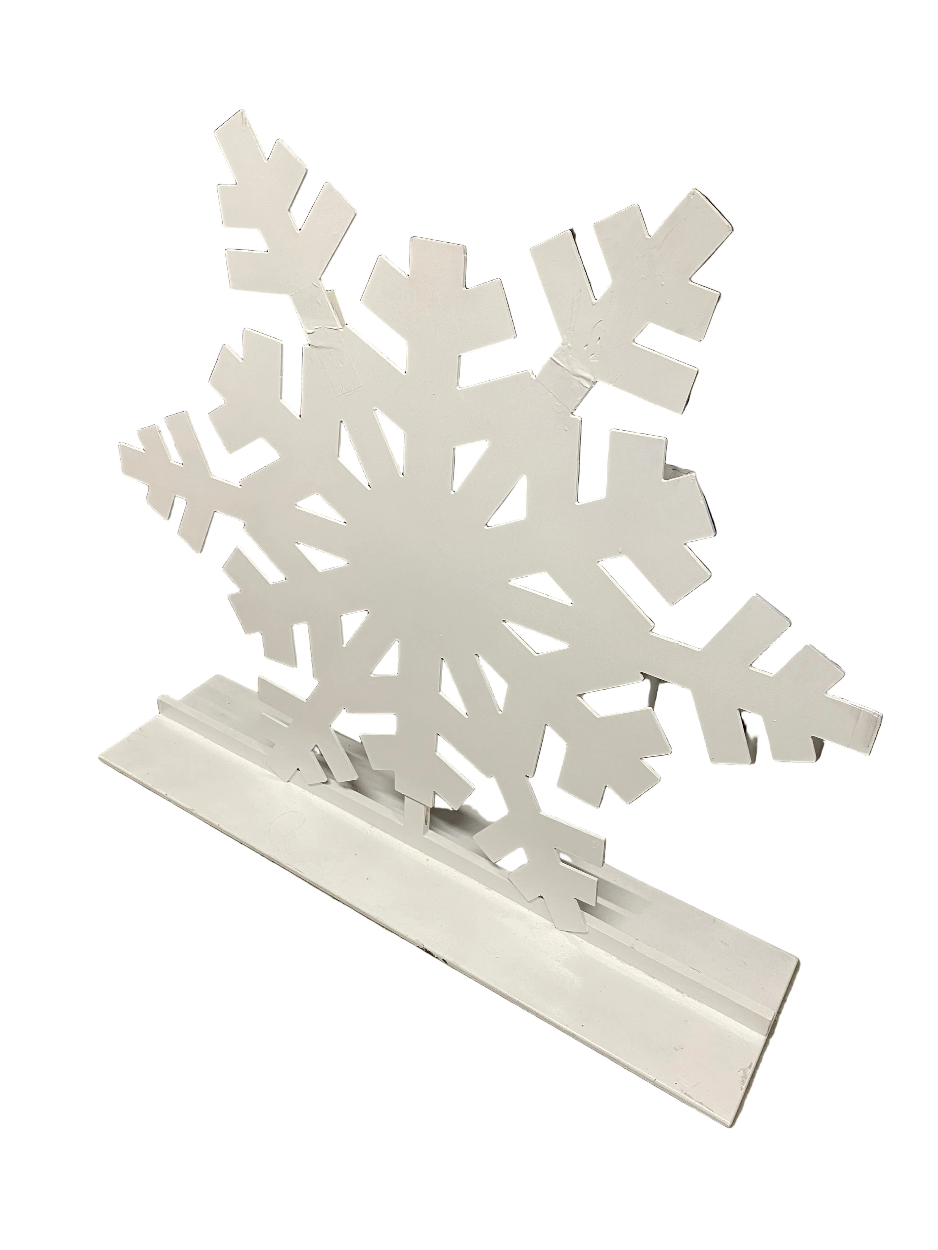 Large Snow Flake Wood Cut Out Standee
