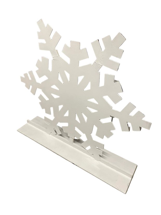 Large Snow Flake Wood Cut Out Standee