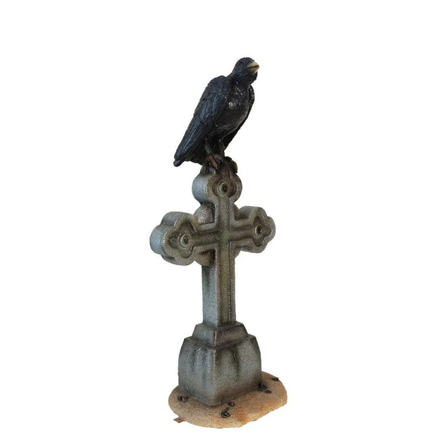 Cross Gravestone With Bird