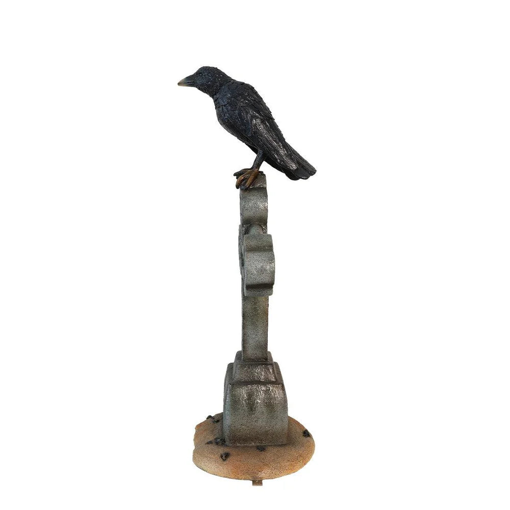 Cross Gravestone With Bird