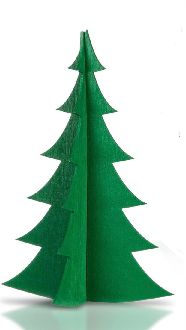 4 Foot Green Christmas Wood Tree