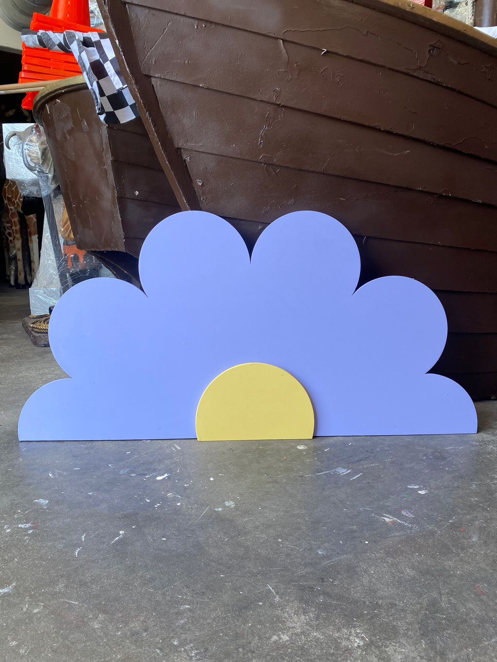 Lavender Daisy Flower Wood Cut Out