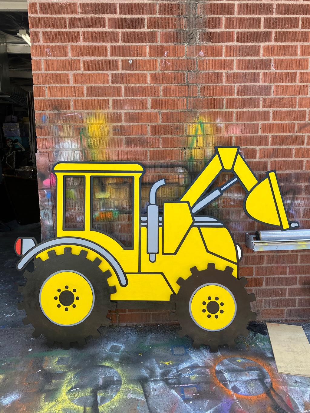 Construction Truck Wood Cut Out Standee