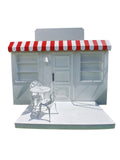 Three Panel White Store Front With Custom Signage & Interchangeable Color Awning Package