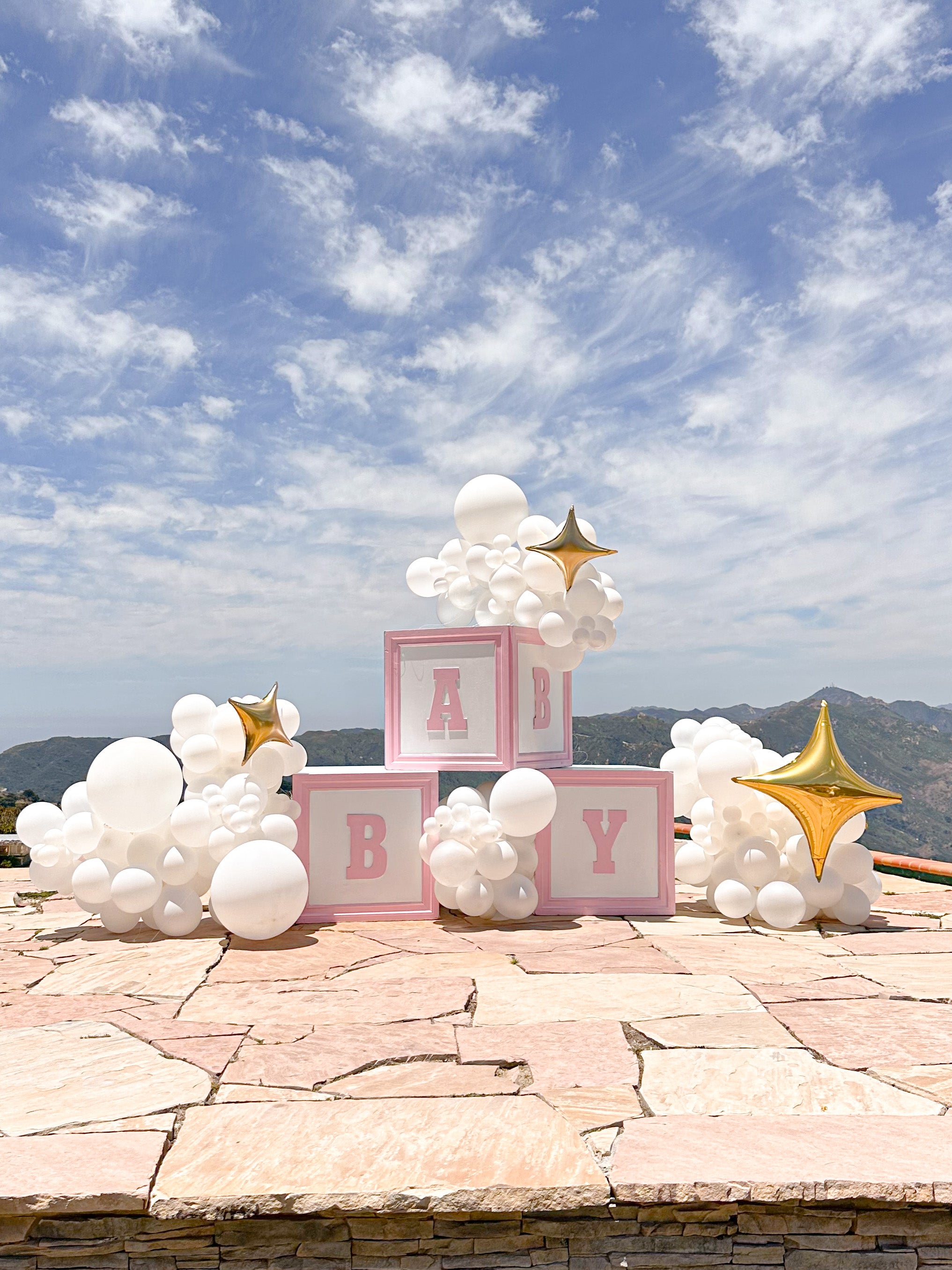 Light Pink Baby Block Table