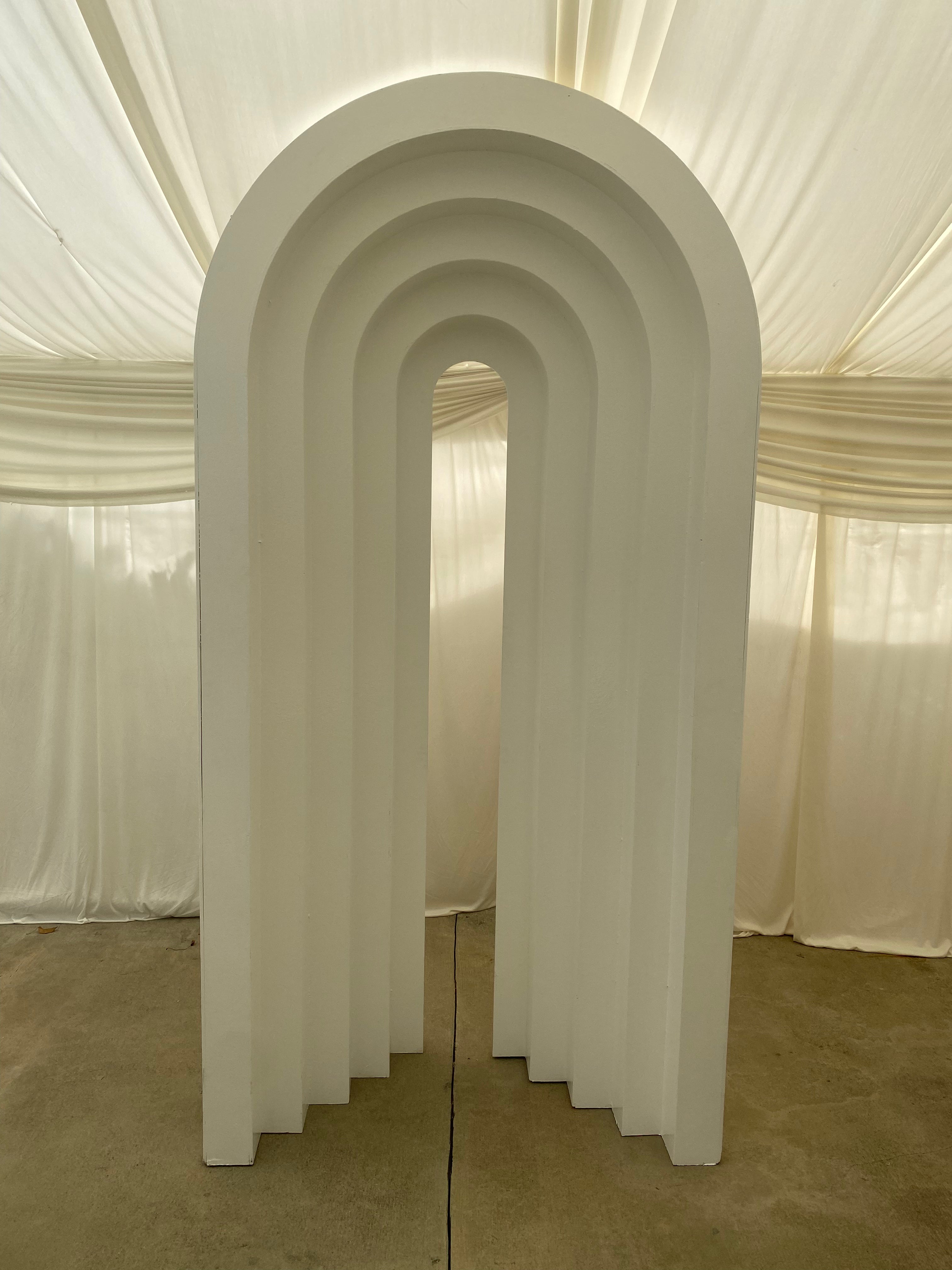 3D White Rainbow Arch