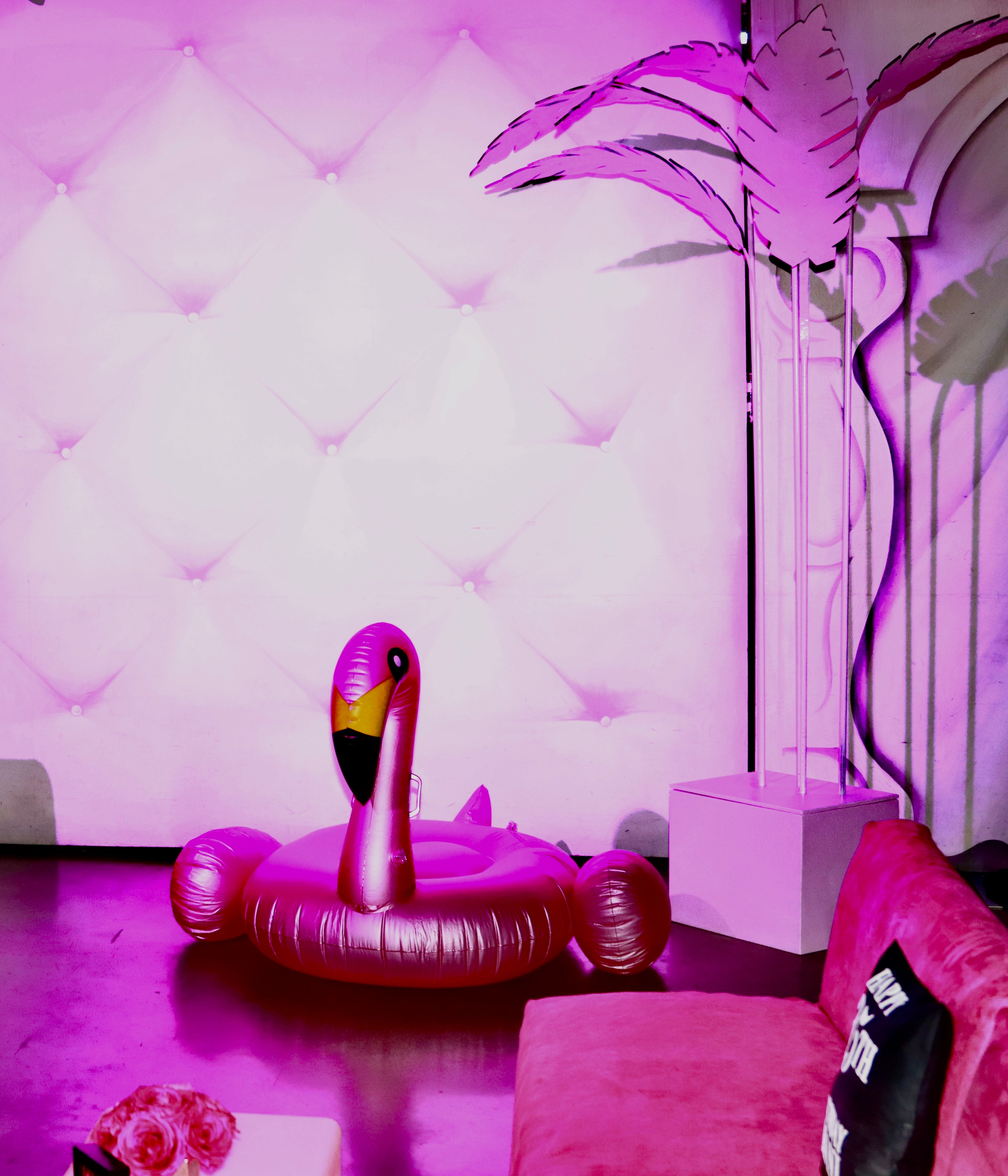 10 Foot Light Pink Palm Leaves