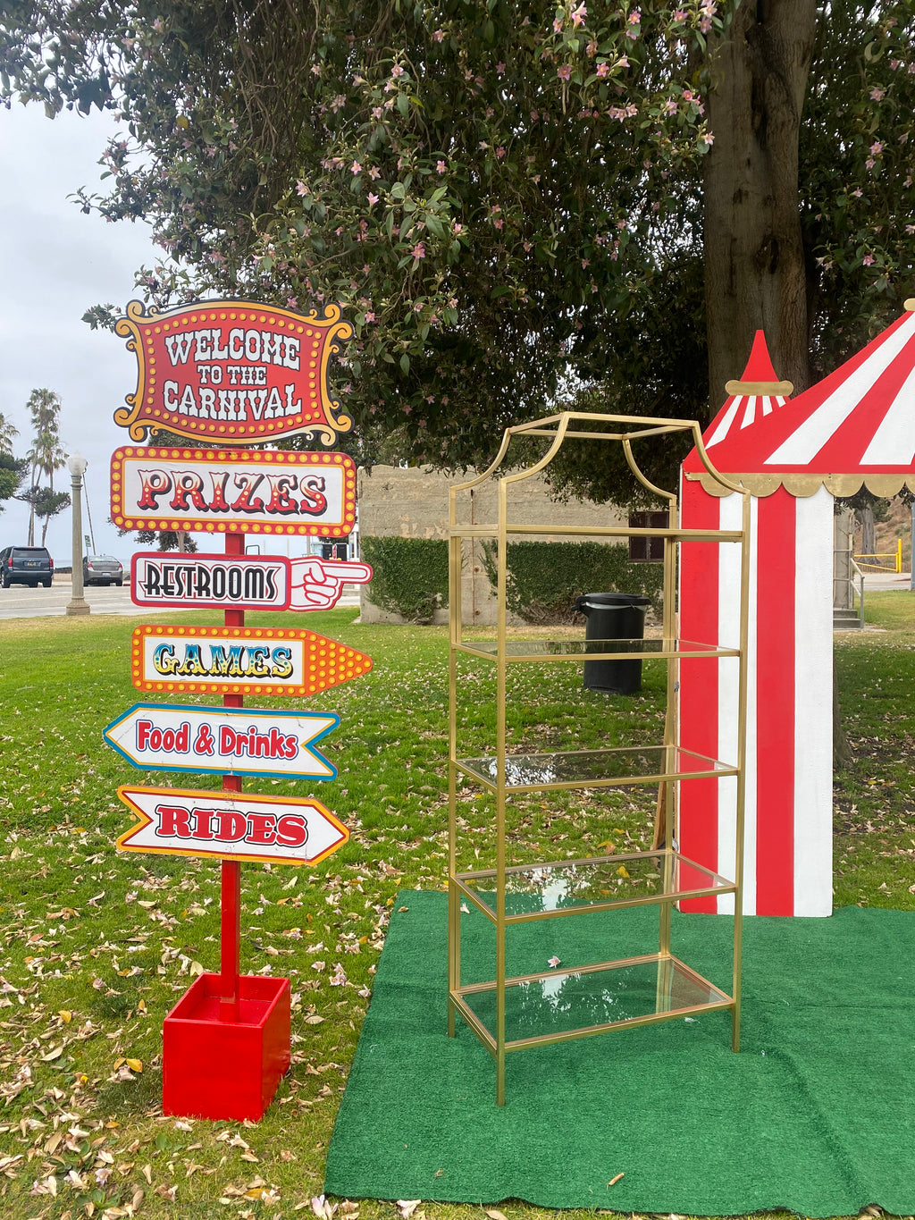 Red Carnival Welcome Sign