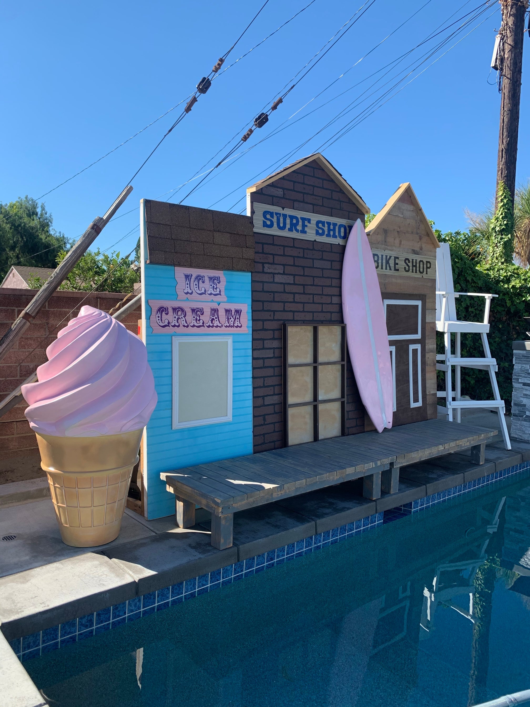 Light Pink Soft Serve Ice Cream Cone