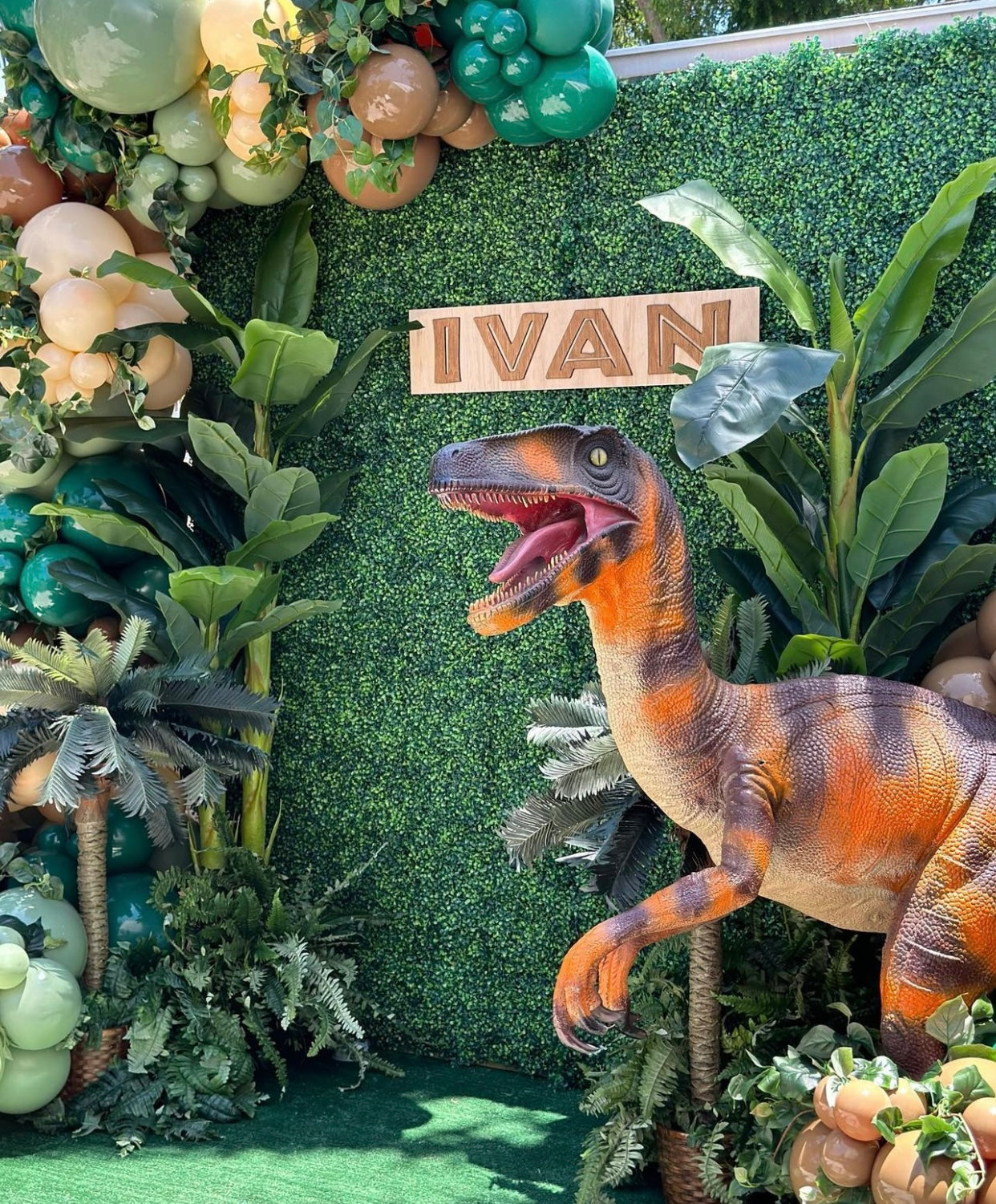 Orange Velociraptor Dinosaur