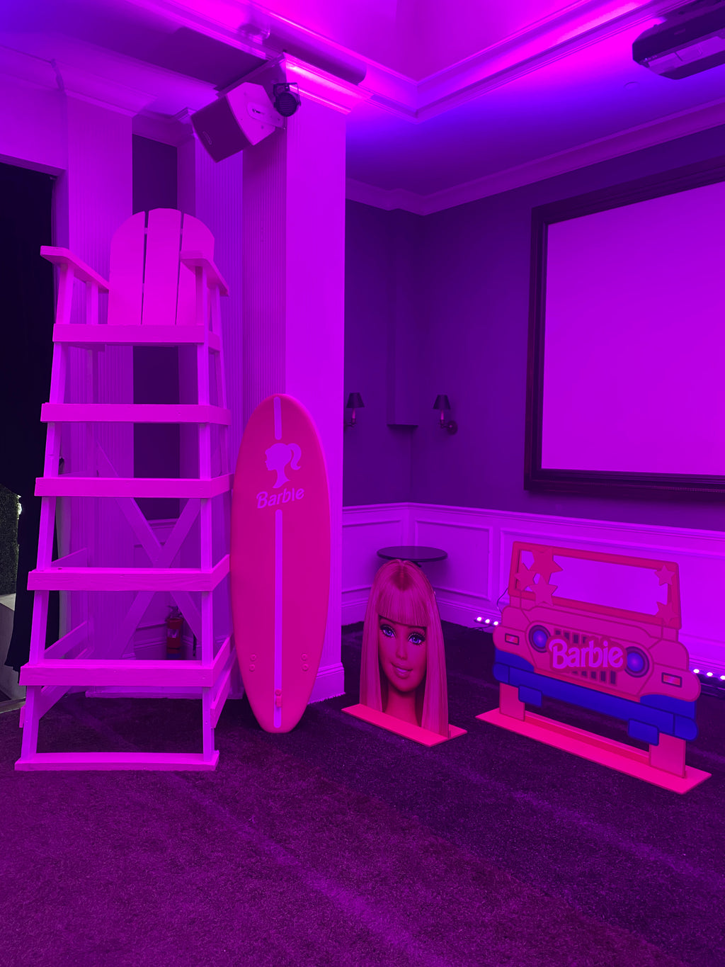 Barbie Jeep Wood Cut Out Standee