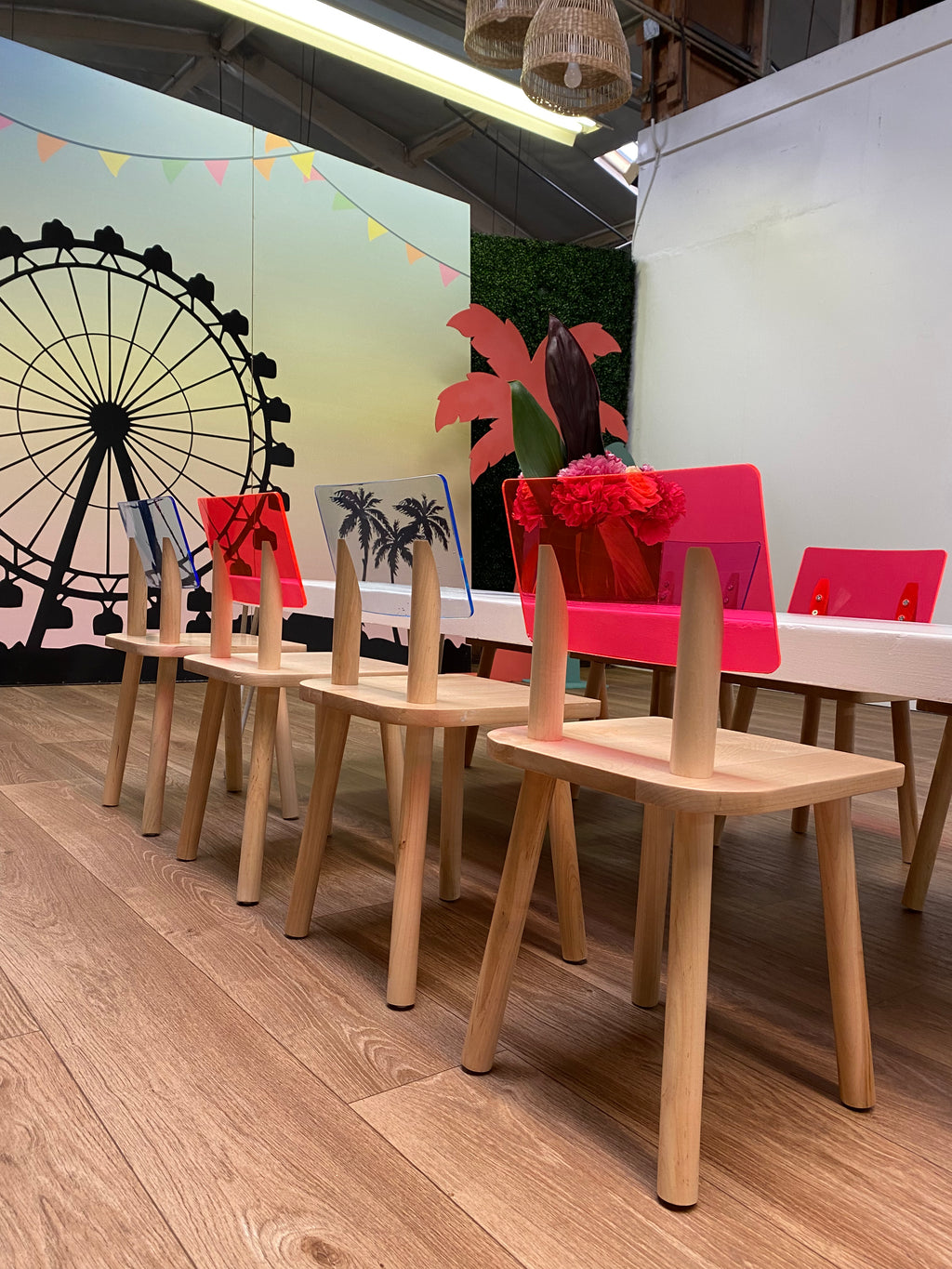 Kids Tangerine Transparent Modern Day Chair