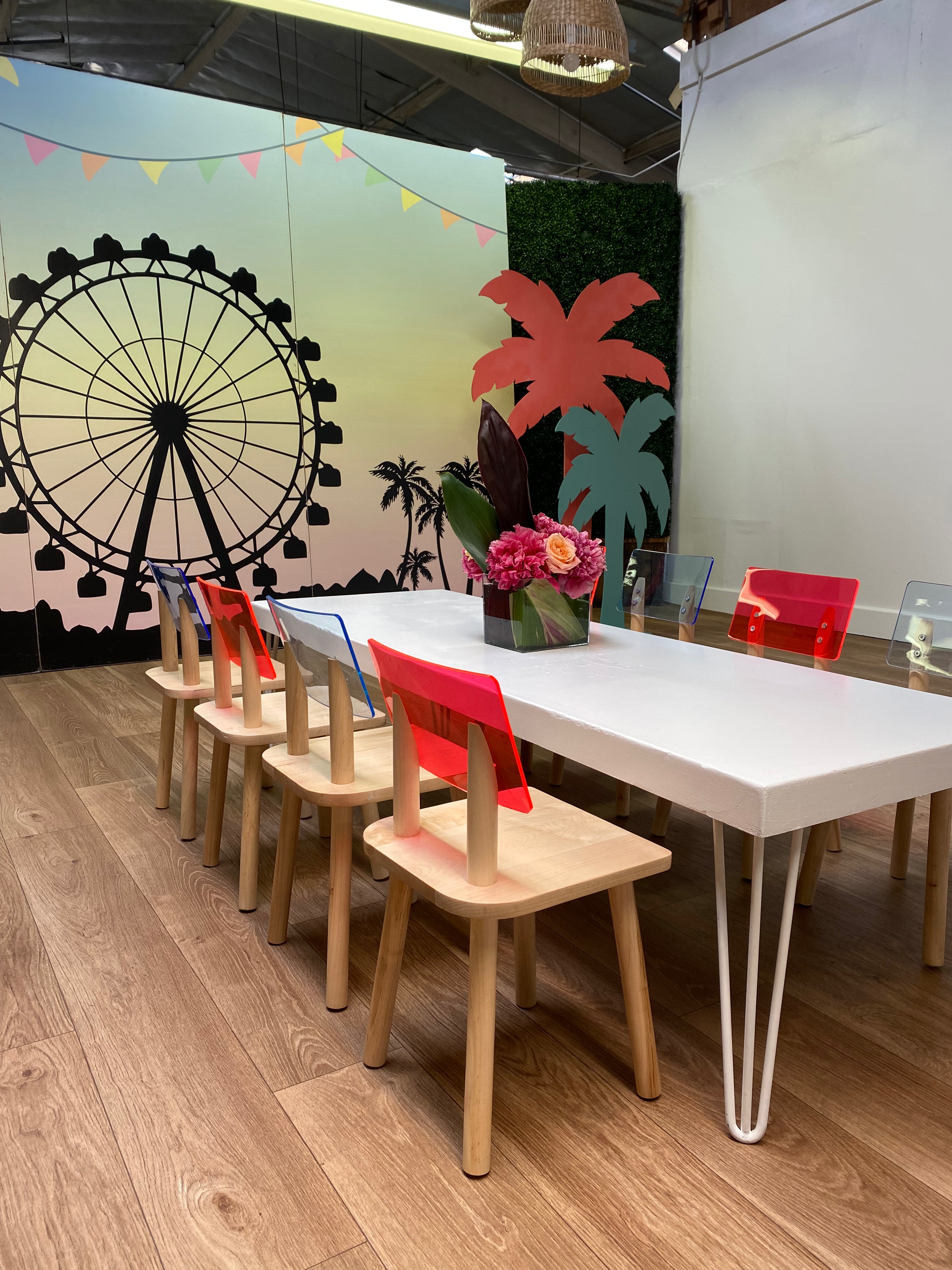 Kids Tangerine Transparent Modern Day Chair