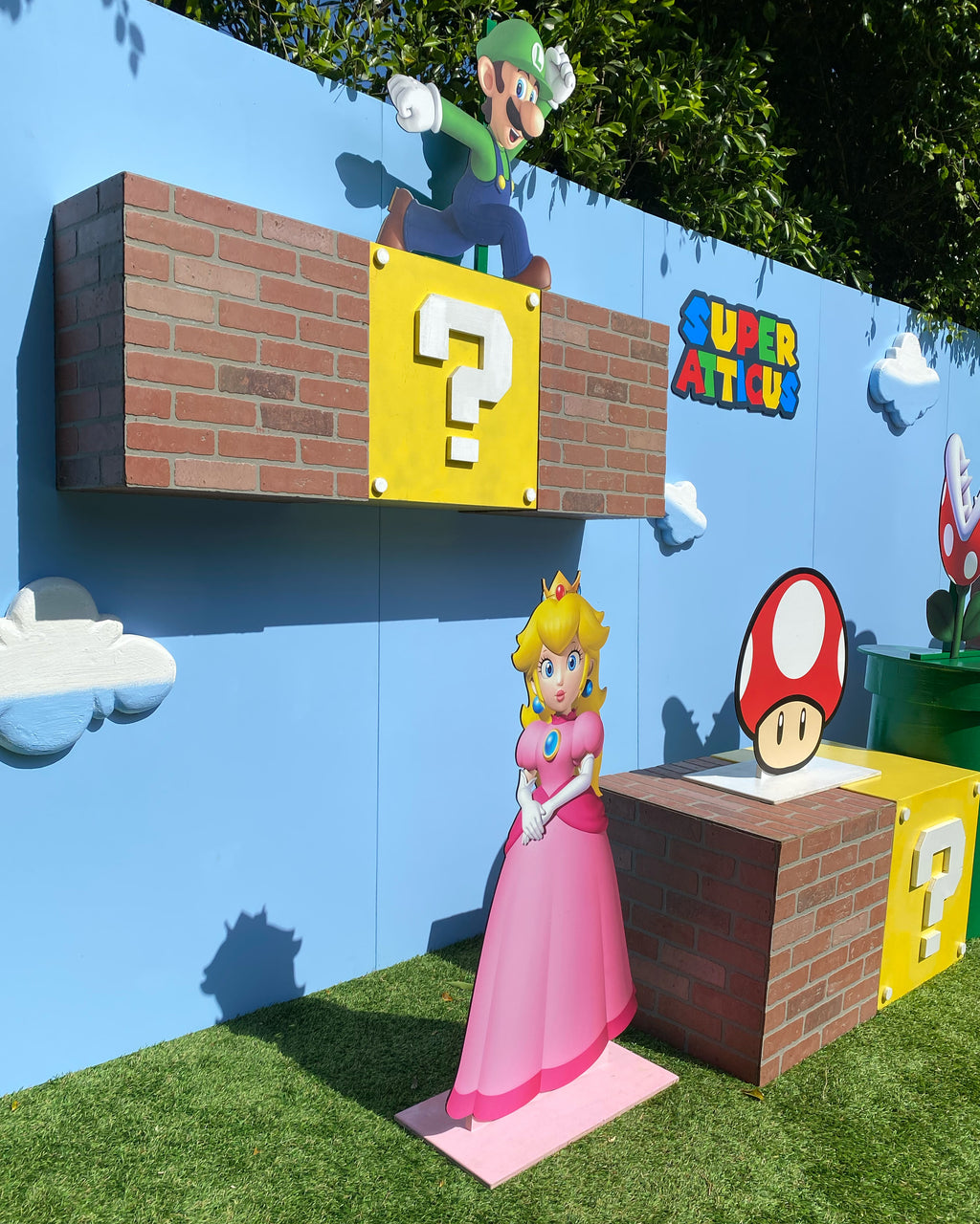 Jumping Luigi Wood Cut Out Standee